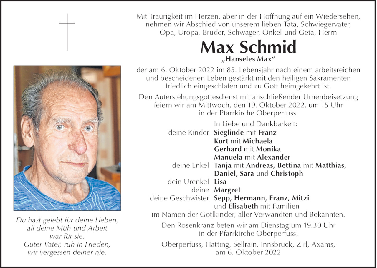Max Schmid Bild