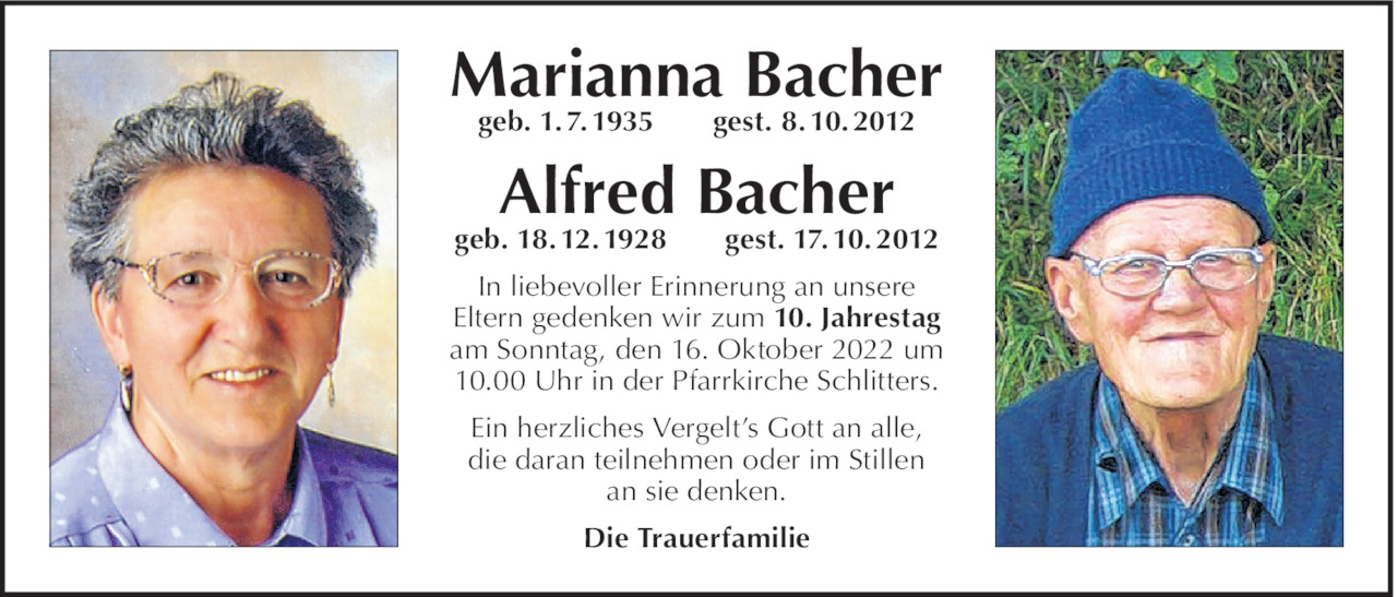 Marianna und Alfred Bacher Bild