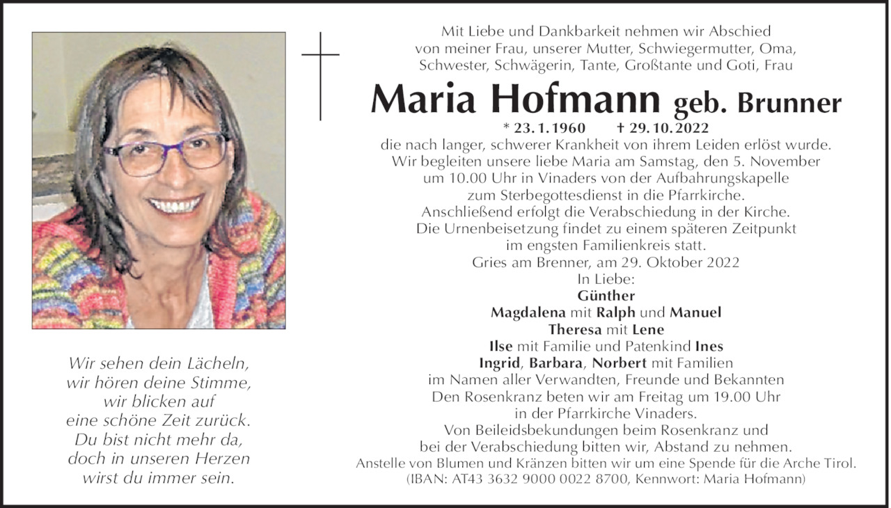 Maria Hofmann Bild