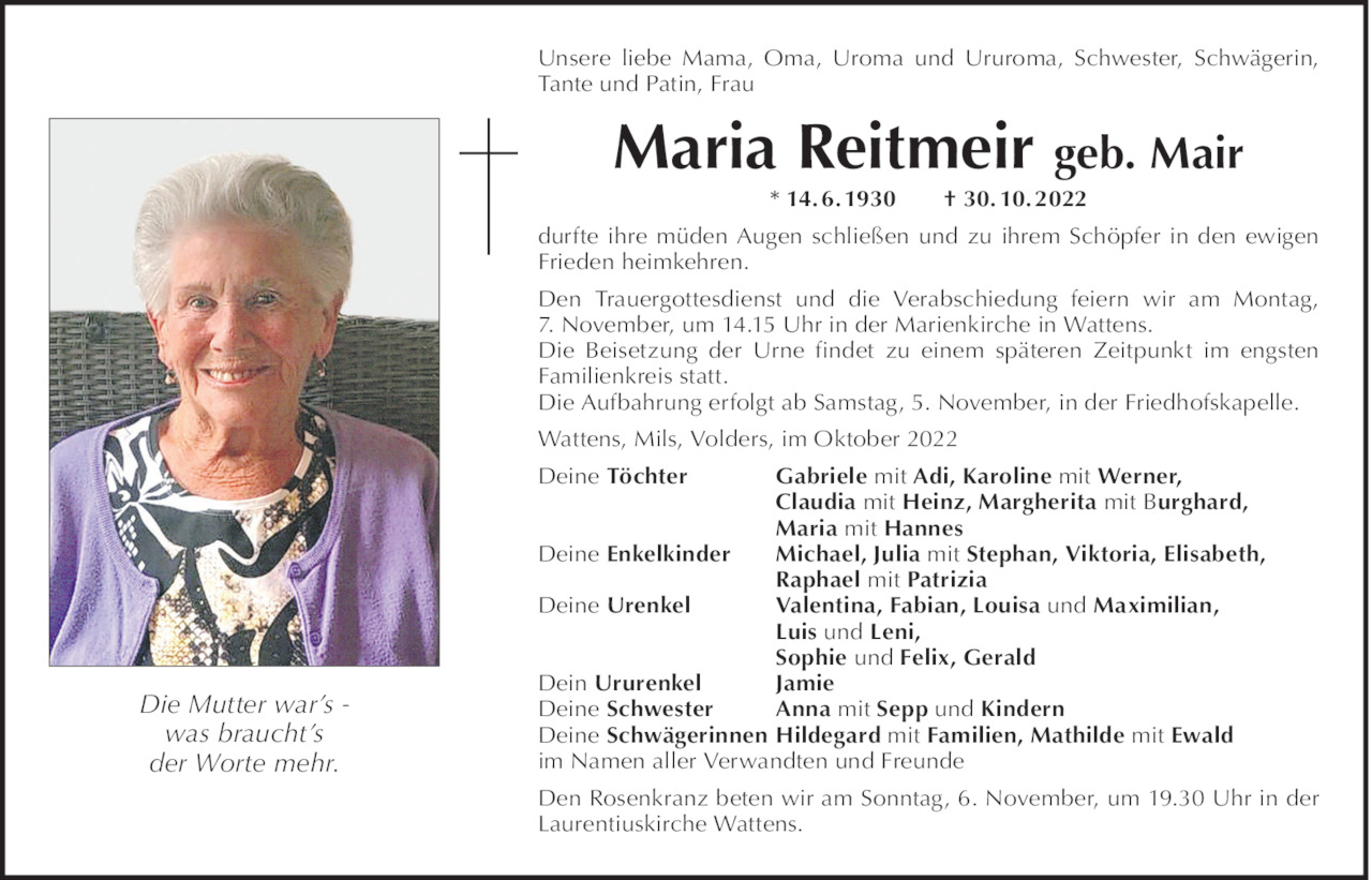 Maria Reitmeir Bild