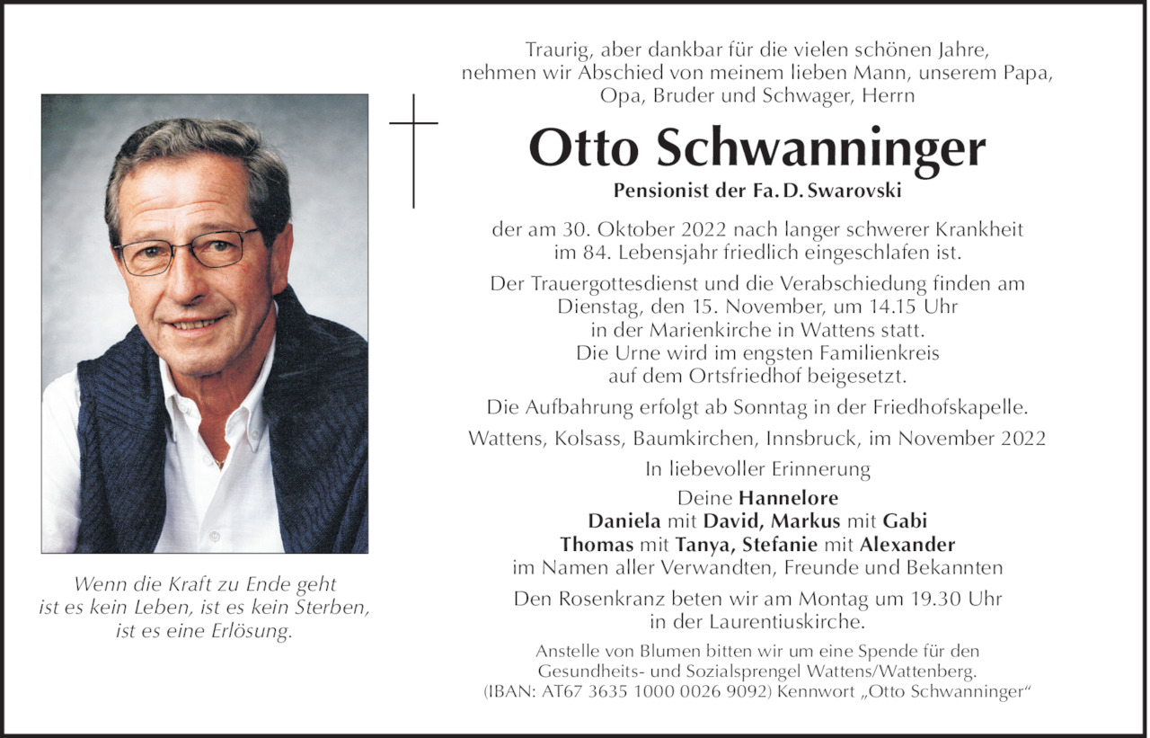 Otto Schwanninger Bild