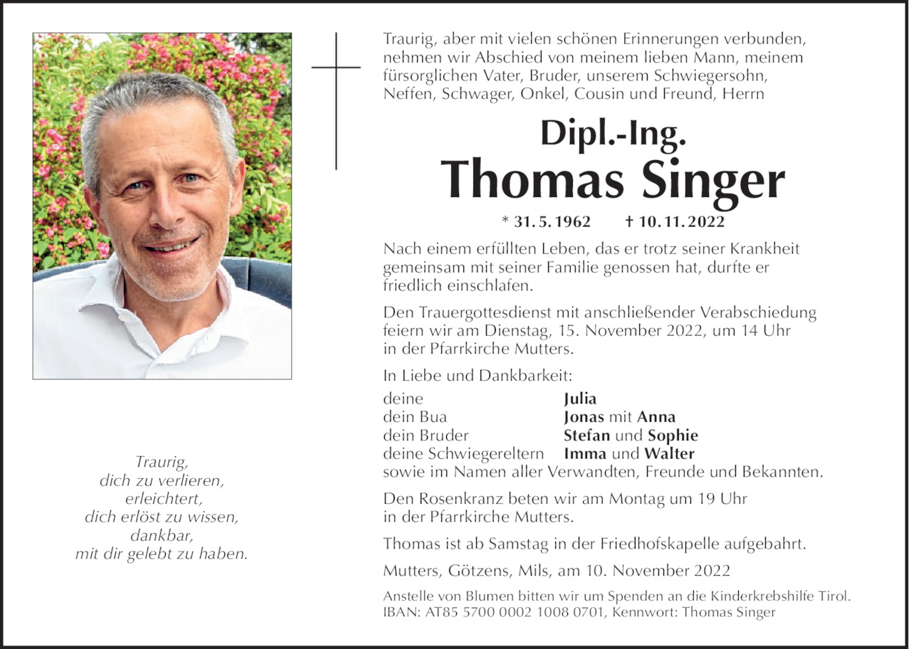 Thomas Singer Bild