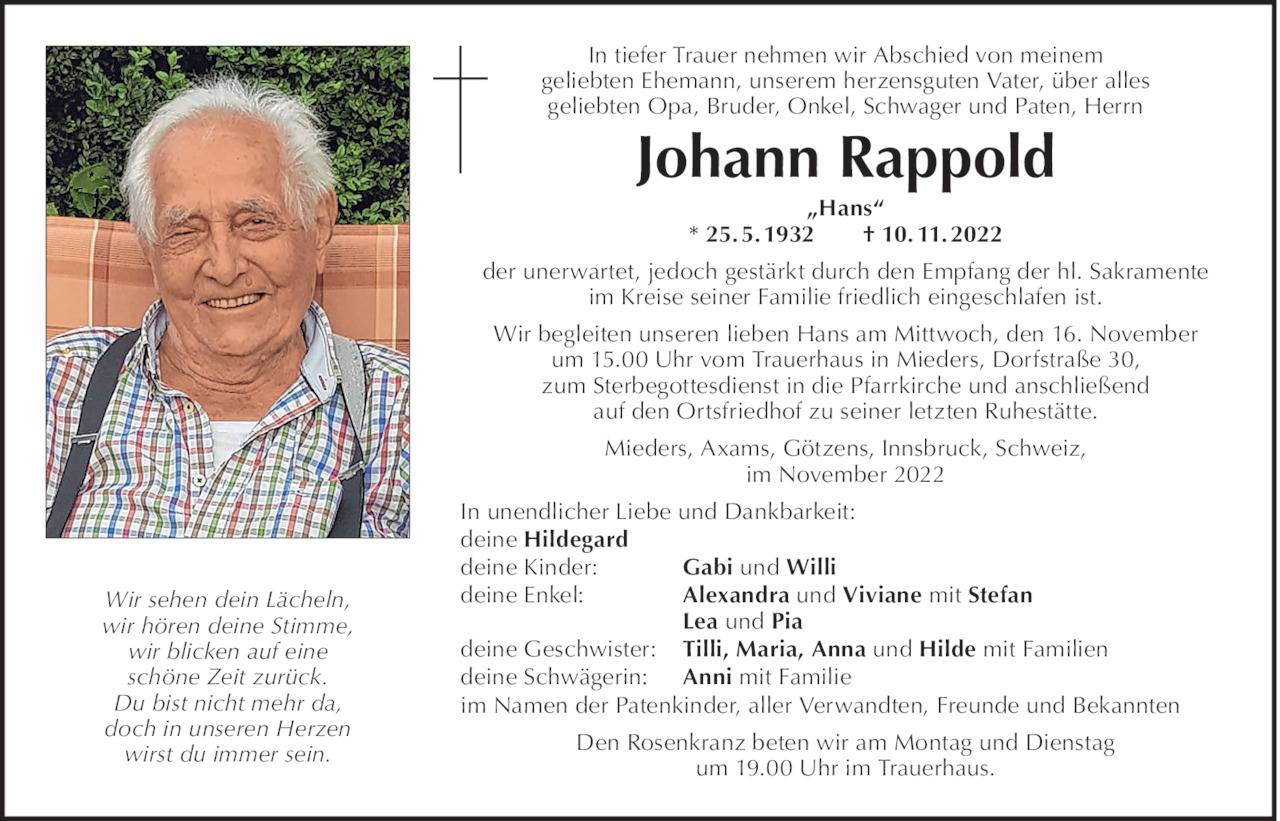 Johann Rappold Bild