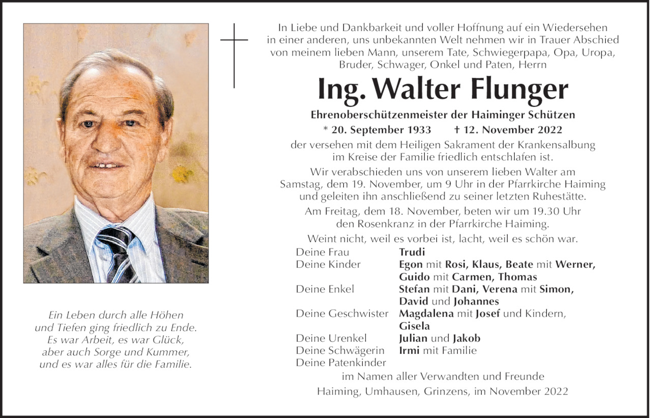 Walter Flunger Bild