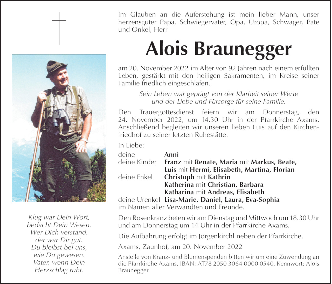 Alois Braunegger Bild