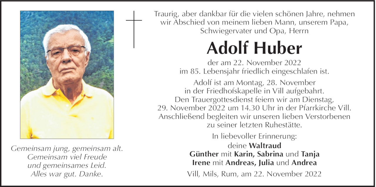 Adolf Huber Bild