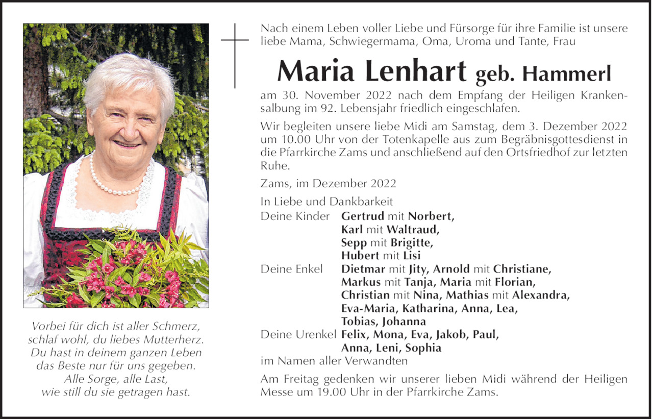 Maria Lenhart  Bild