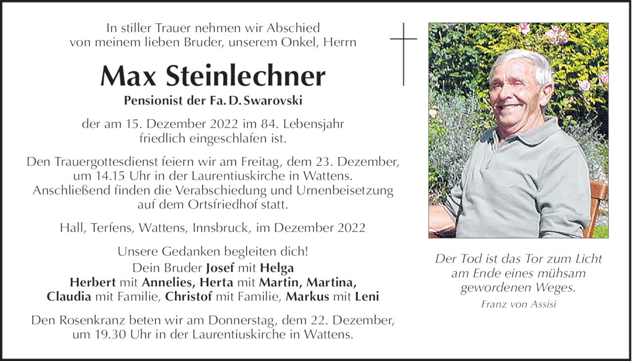 Max Steinlechner Bild