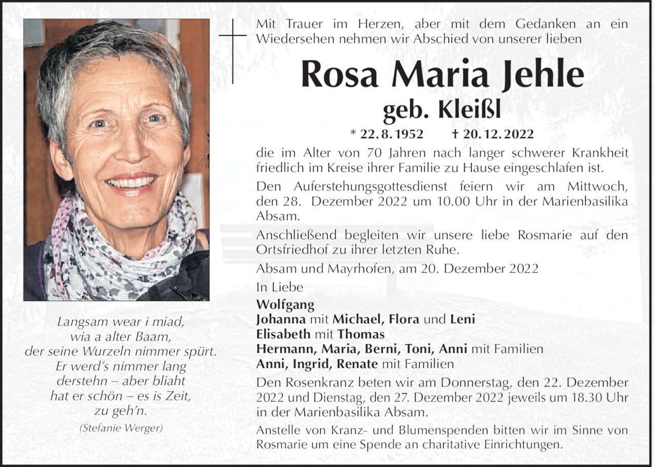 Rosa Maria Jehle Bild