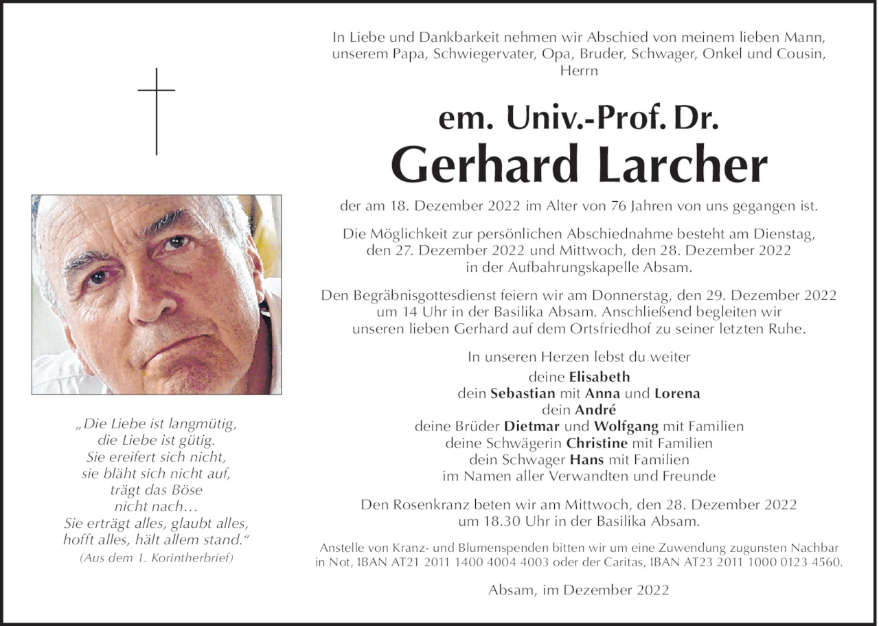 Gerhard Larcher Bild