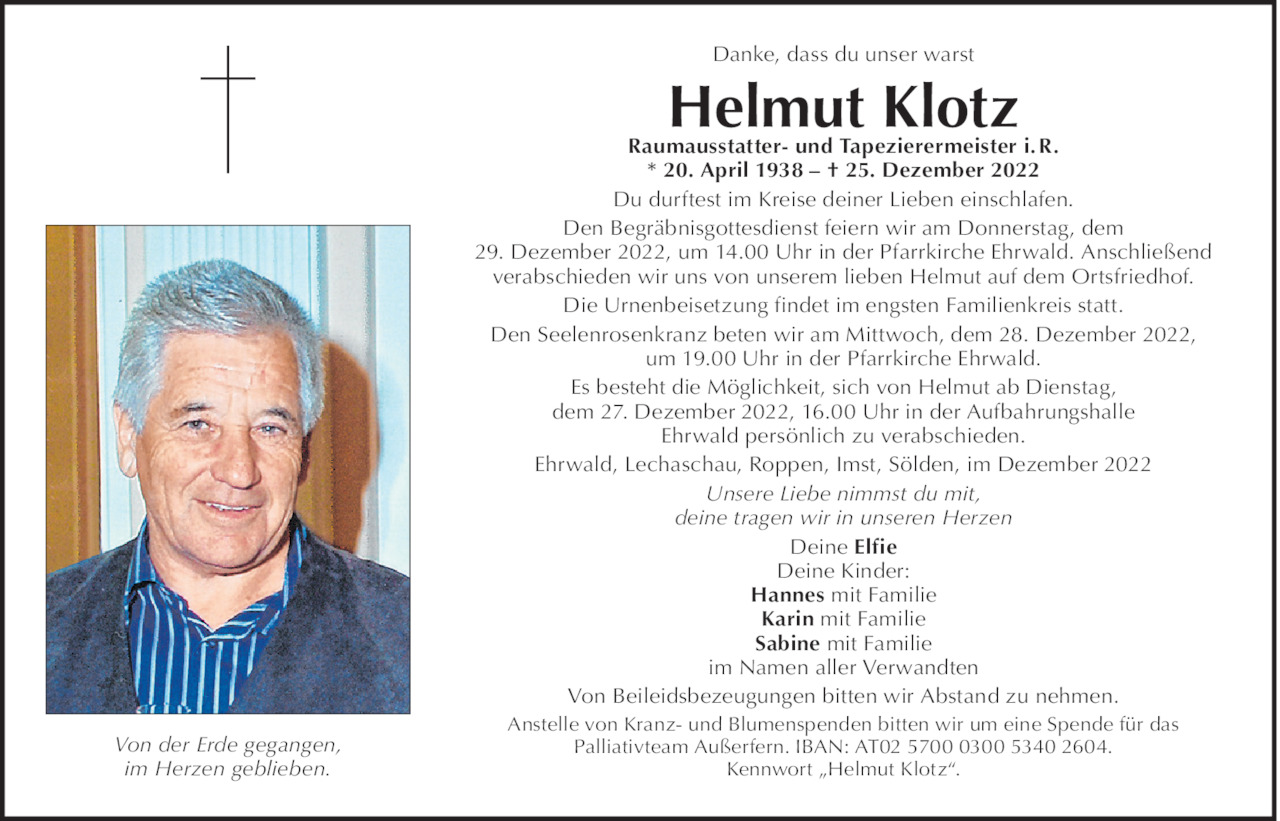 Helmut Klotz Bild