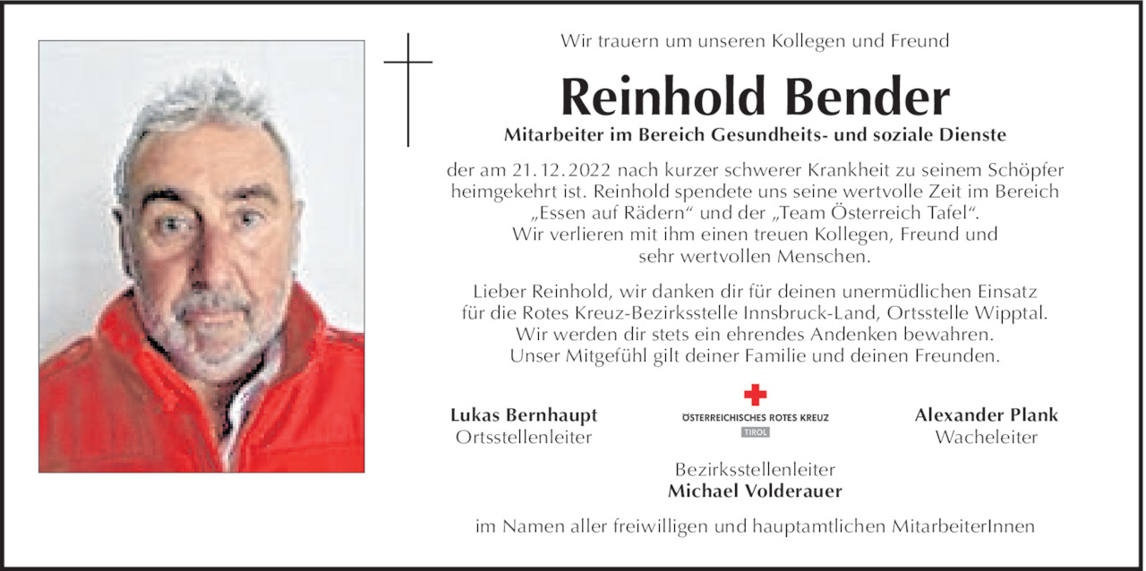 Reinhold Bender Bild