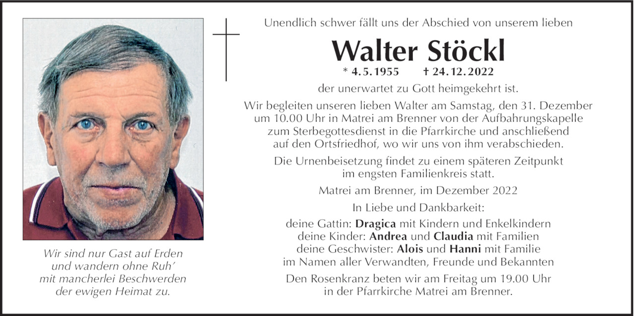 Walter Stöckl Bild