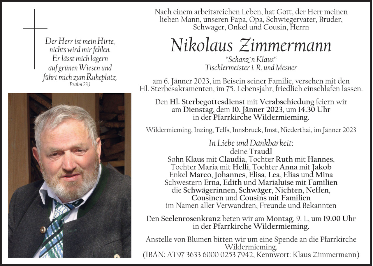 Nikolaus Zimmermann Bild