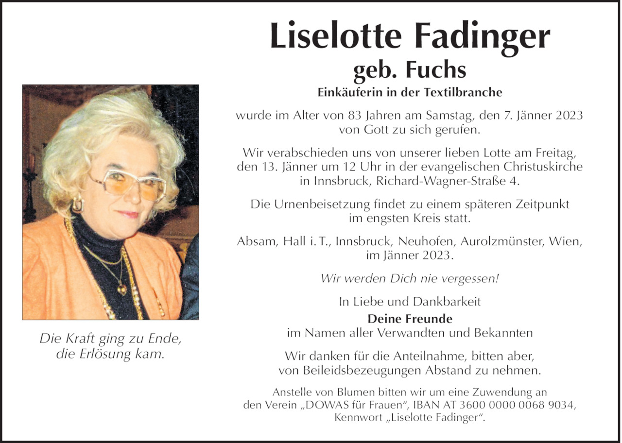 Liselotte Fadinger  Bild