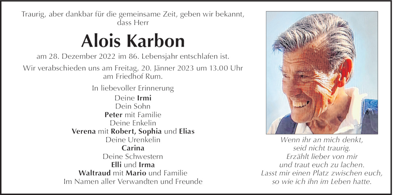 Alois Karbon Bild