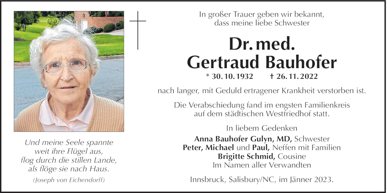 Gertraud Bauhofer  Bild