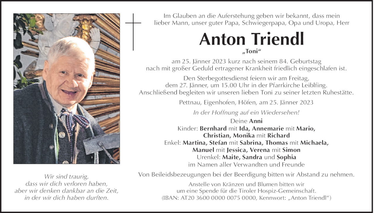 Anton Triendl Bild