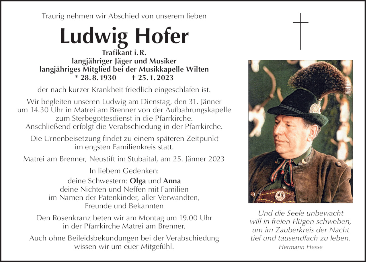 Ludwig Hofer Bild