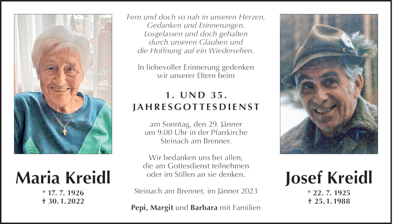 Maria und Josef Kreidl Bild