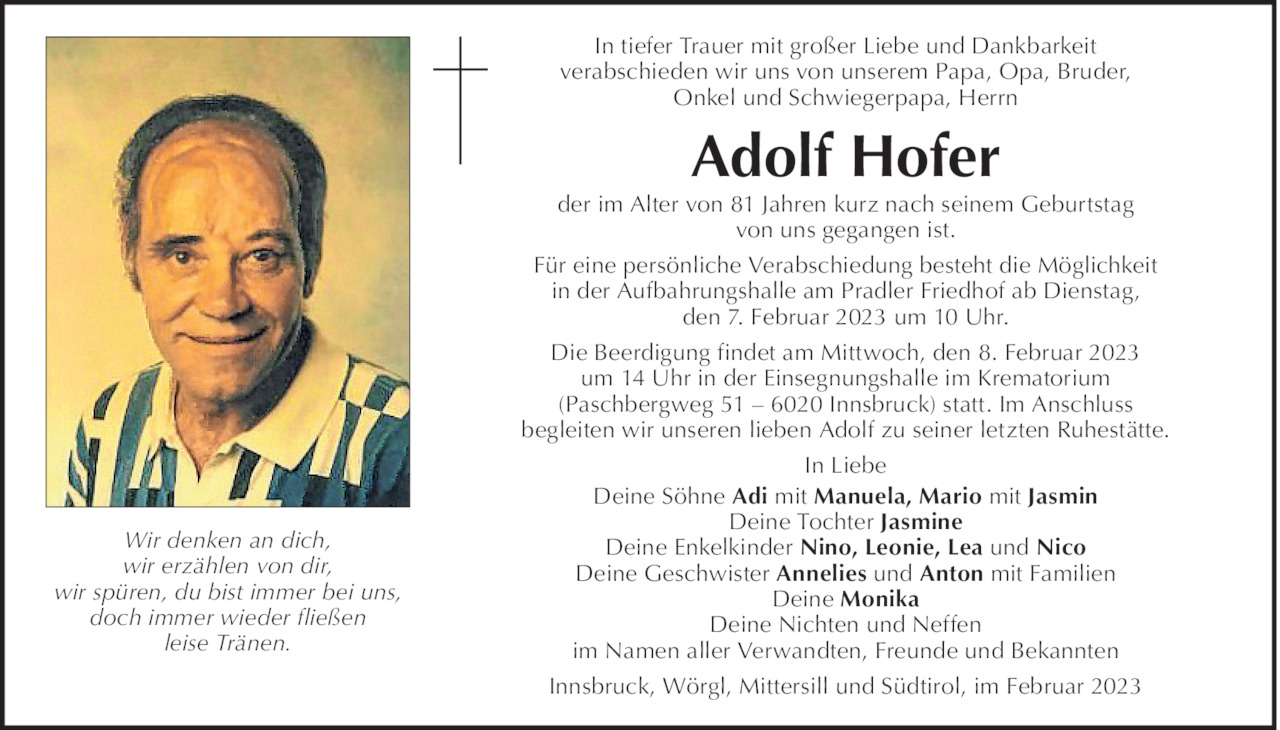 Adolf Hofer Bild