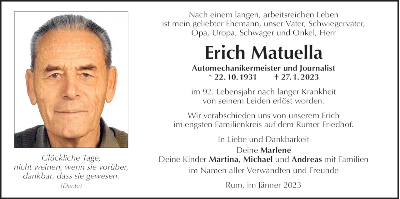 Erich Matuella Bild