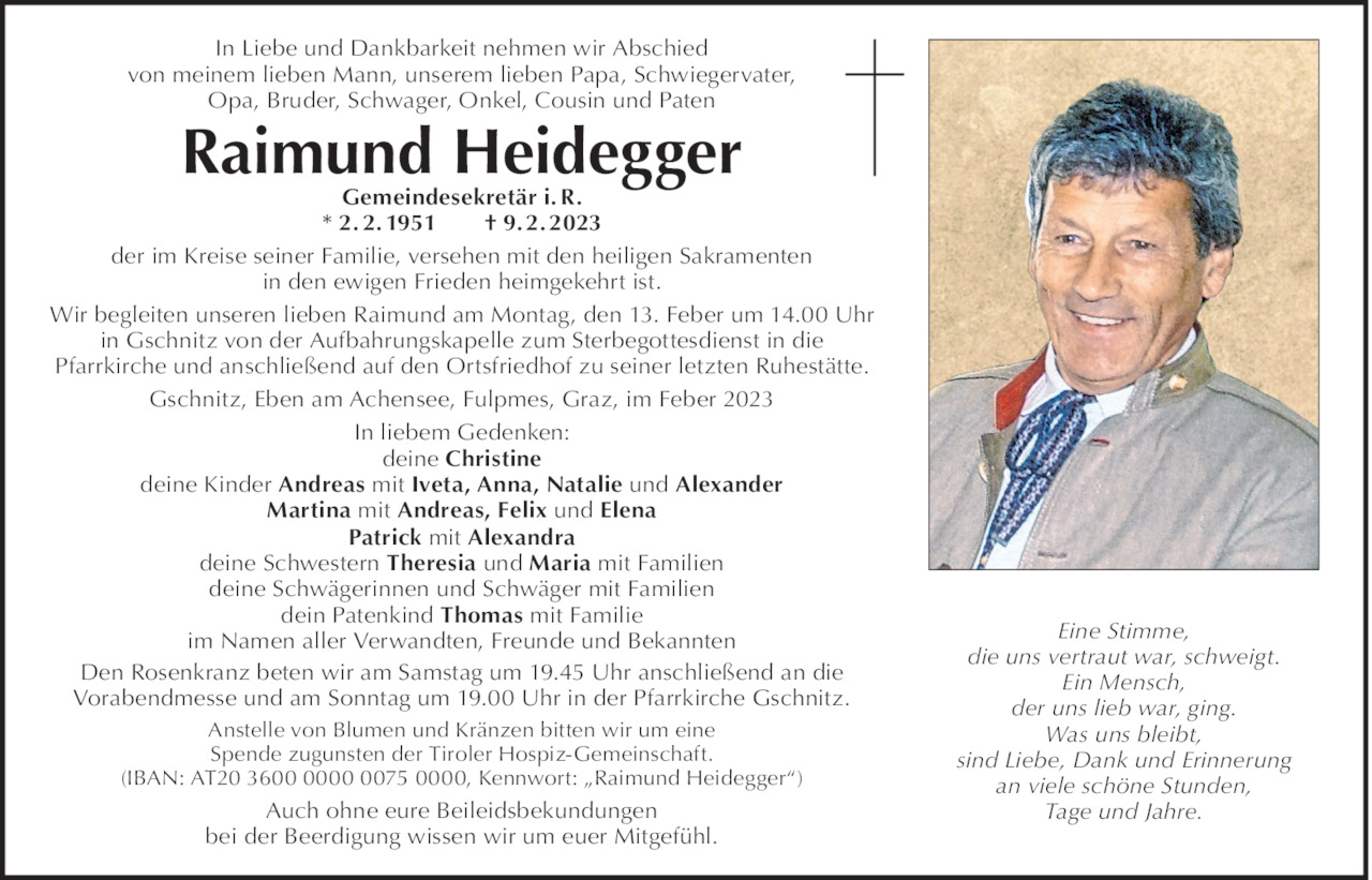 Raimund Heidegger Bild