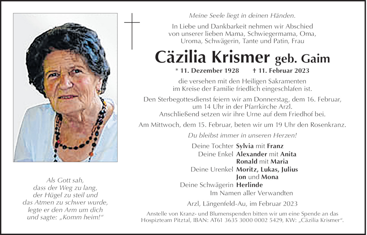 Cäzilia Krismer Bild