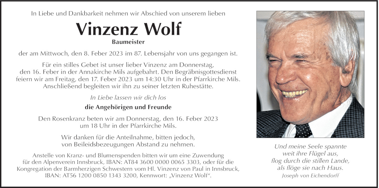 Vinzenz Wolf Bild