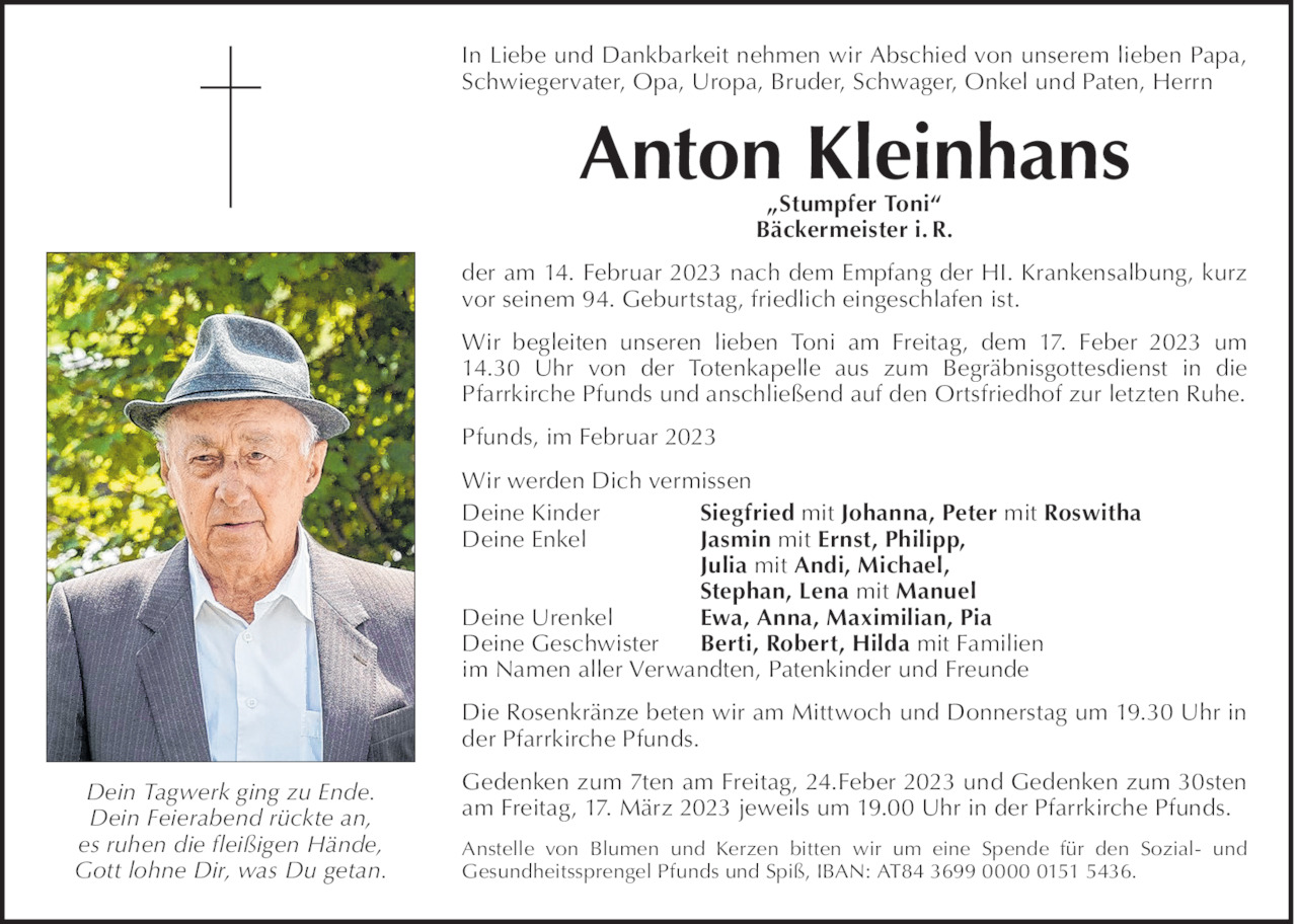 Anton Kleinhans  Bild