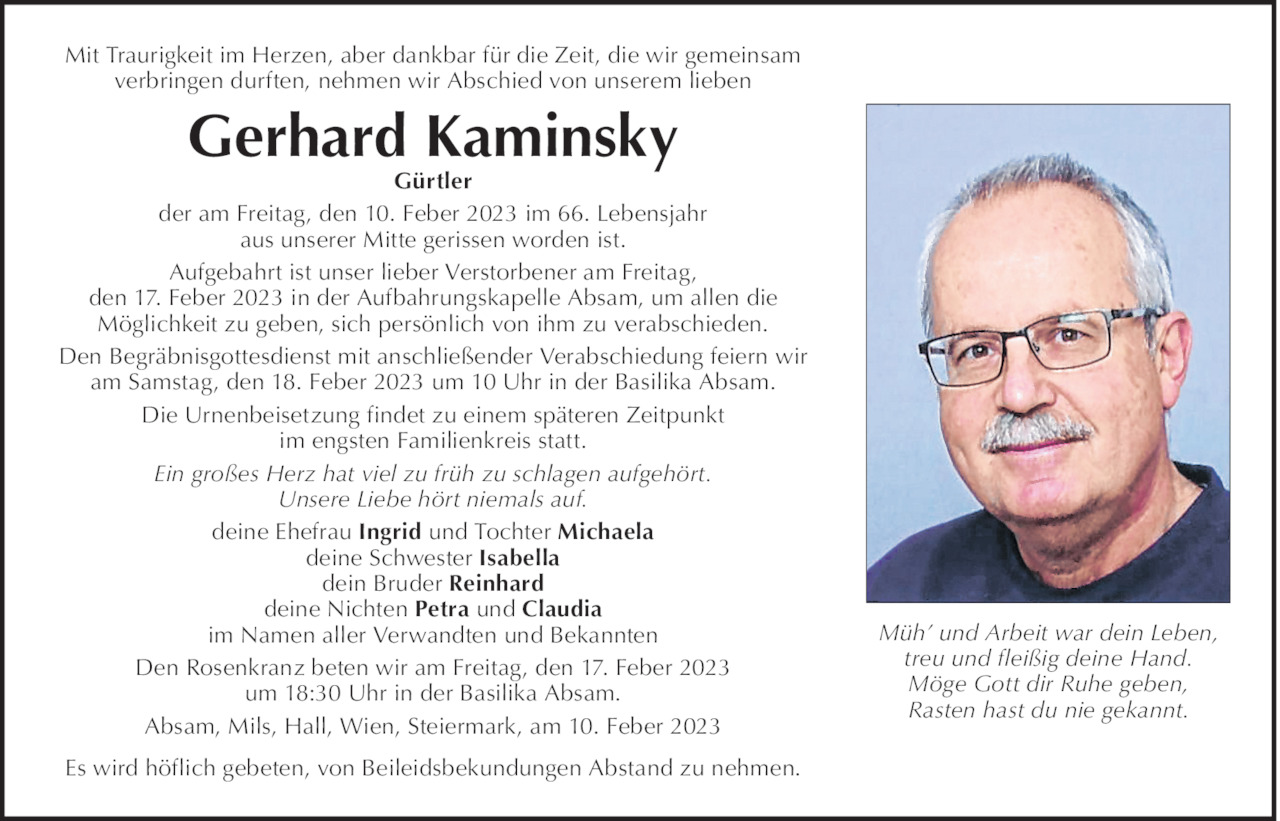 Gerhard Kaminsky Bild