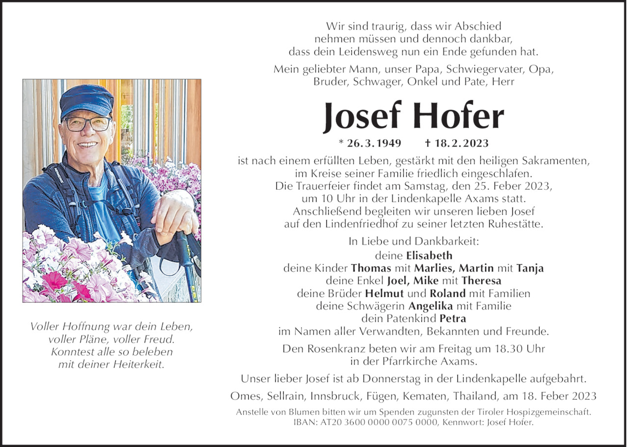 Josef Hofer Bild