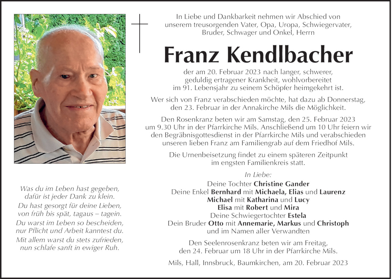 Franz Kendlbacher Bild
