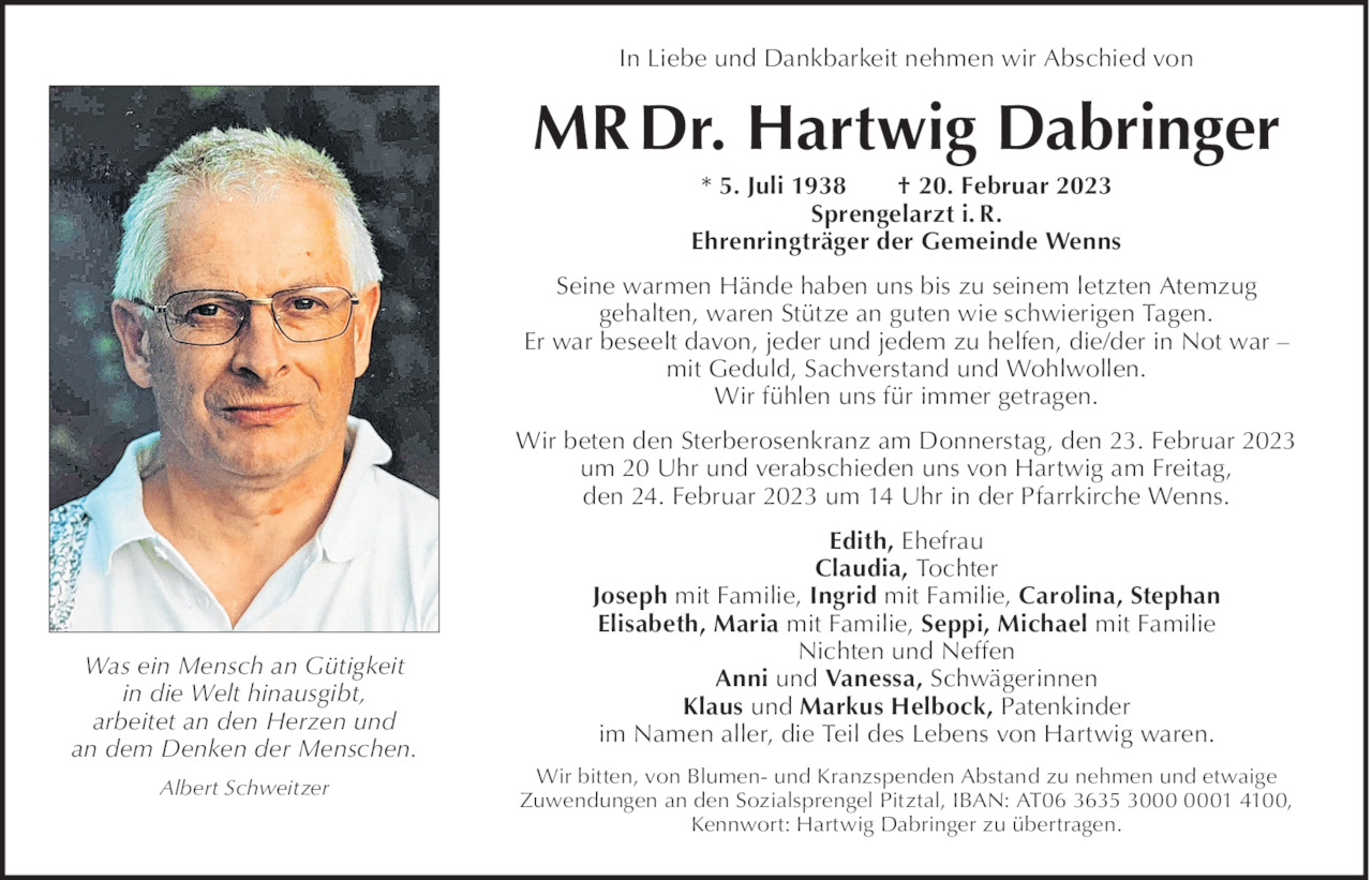 Hartwig Dabringer Bild