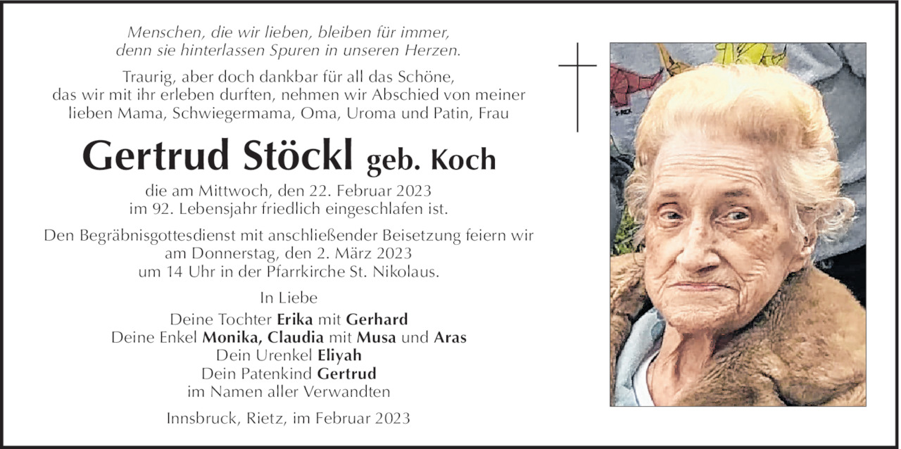 Gertrud Stöckl Bild
