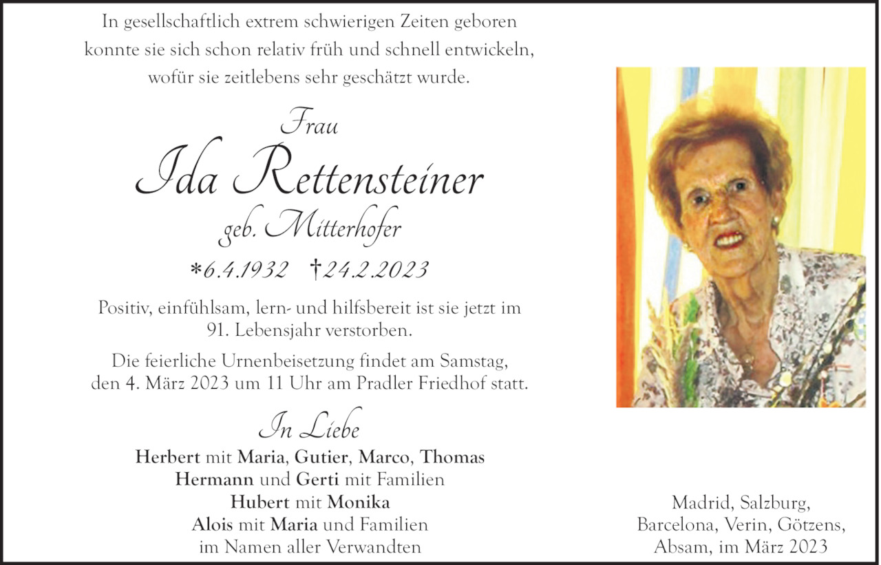 Ida Rettensteiner Bild