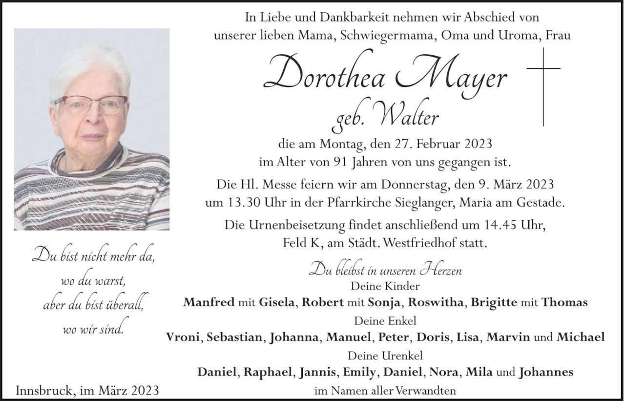 Dorothea Mayer Bild