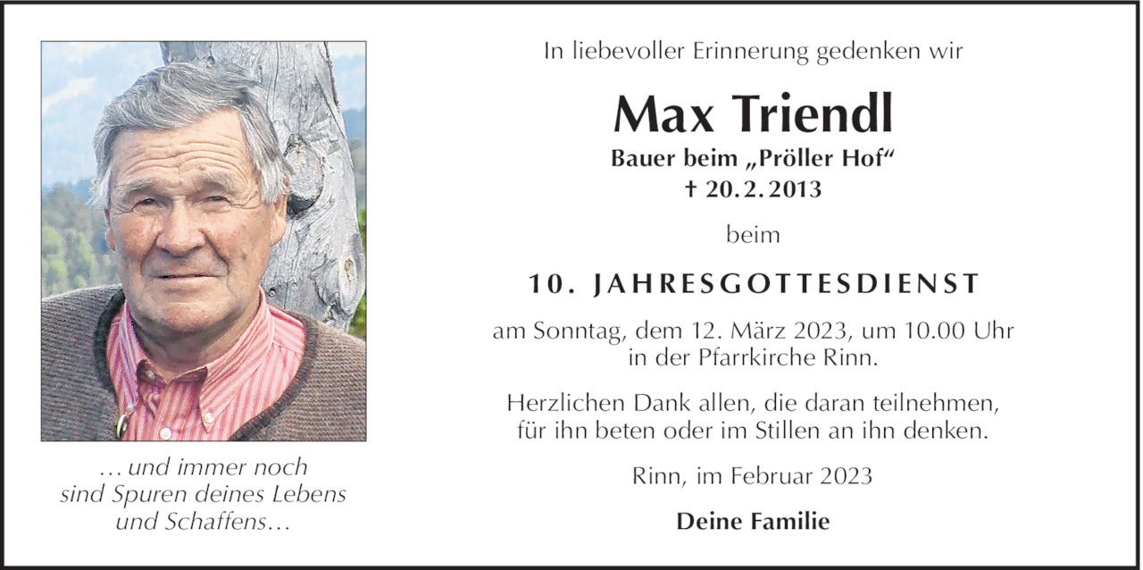 Max Triendl Bild