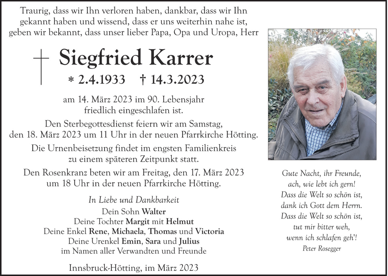 Siegfried Karrer Bild