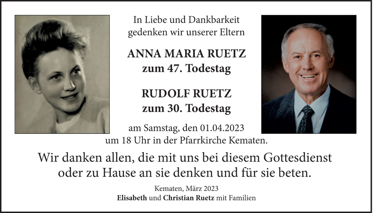 Anna Maria und Rudolf Ruetz Bild