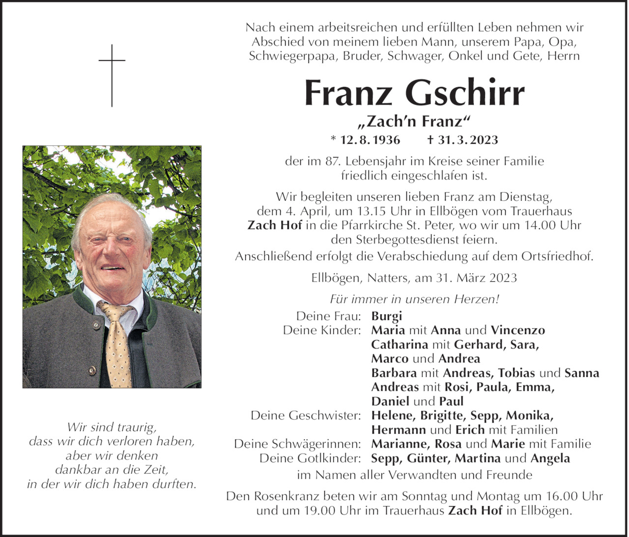 Franz Gschirr Bild