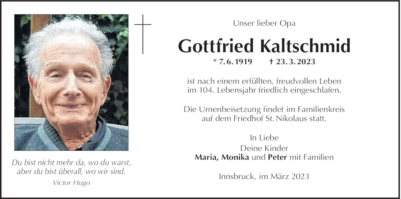Gottfried Kaltschmid Bild