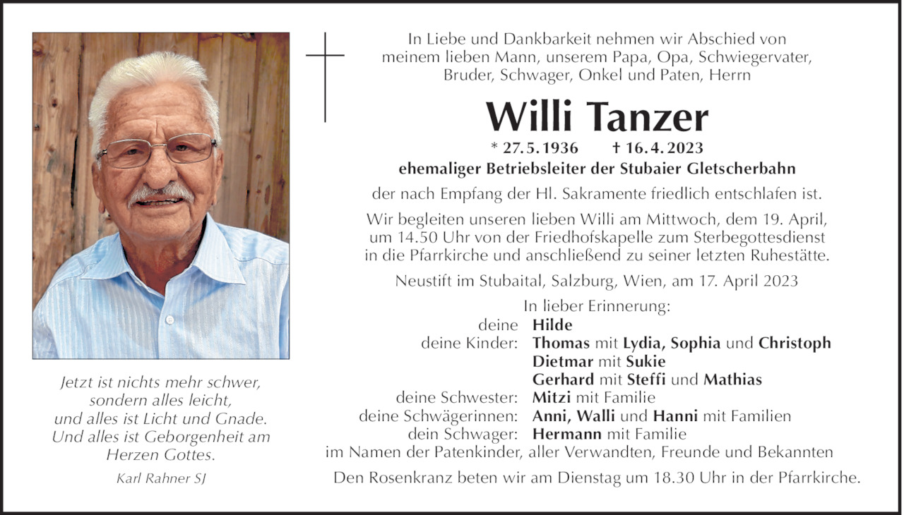 Willi Tanzer Bild