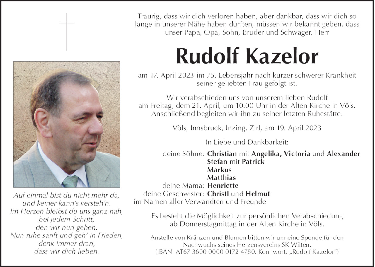 Rudolf Kazelor Bild