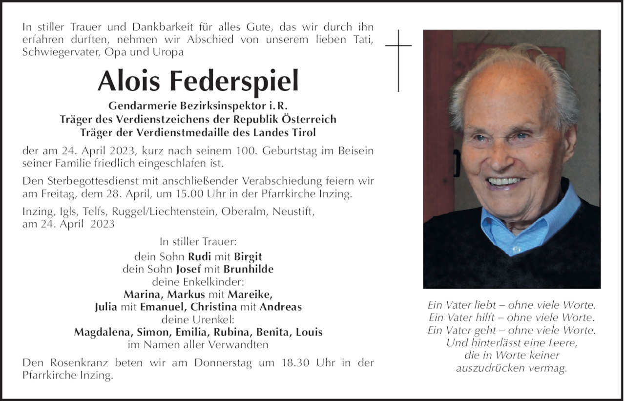 Alois Federspiel Bild