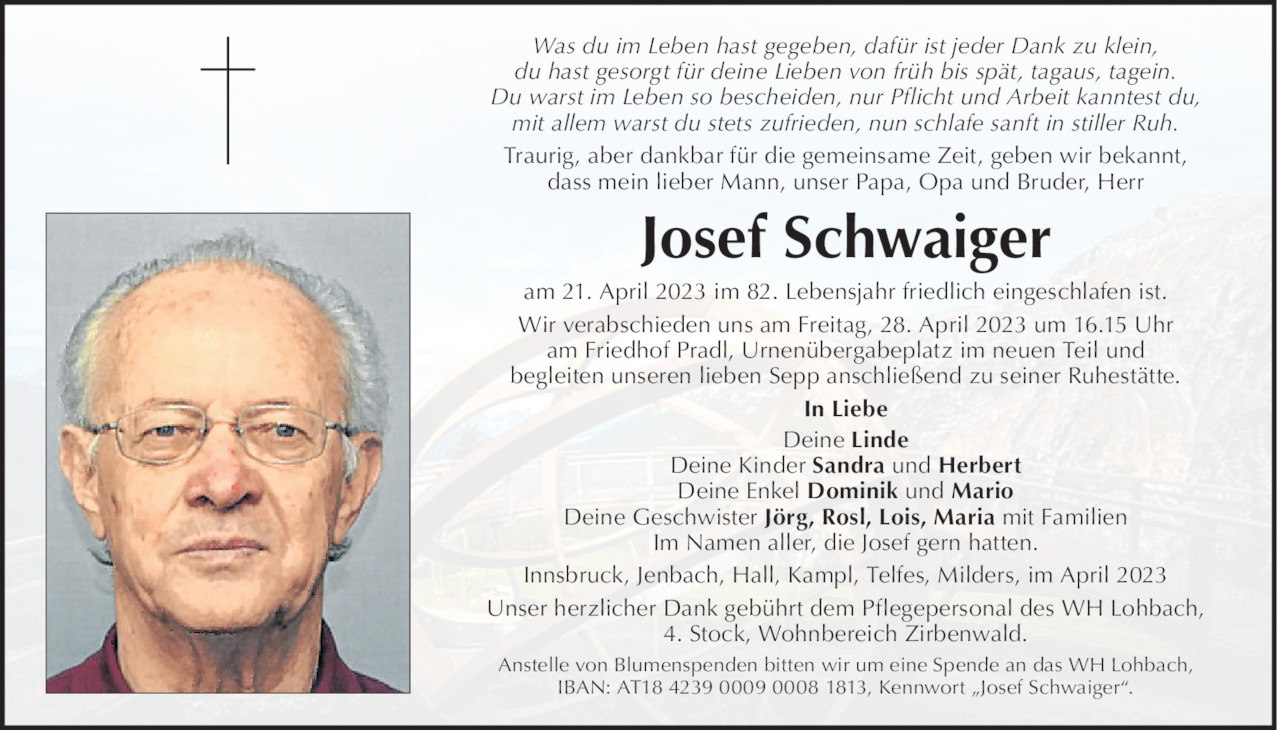 Josef Schwaiger Bild