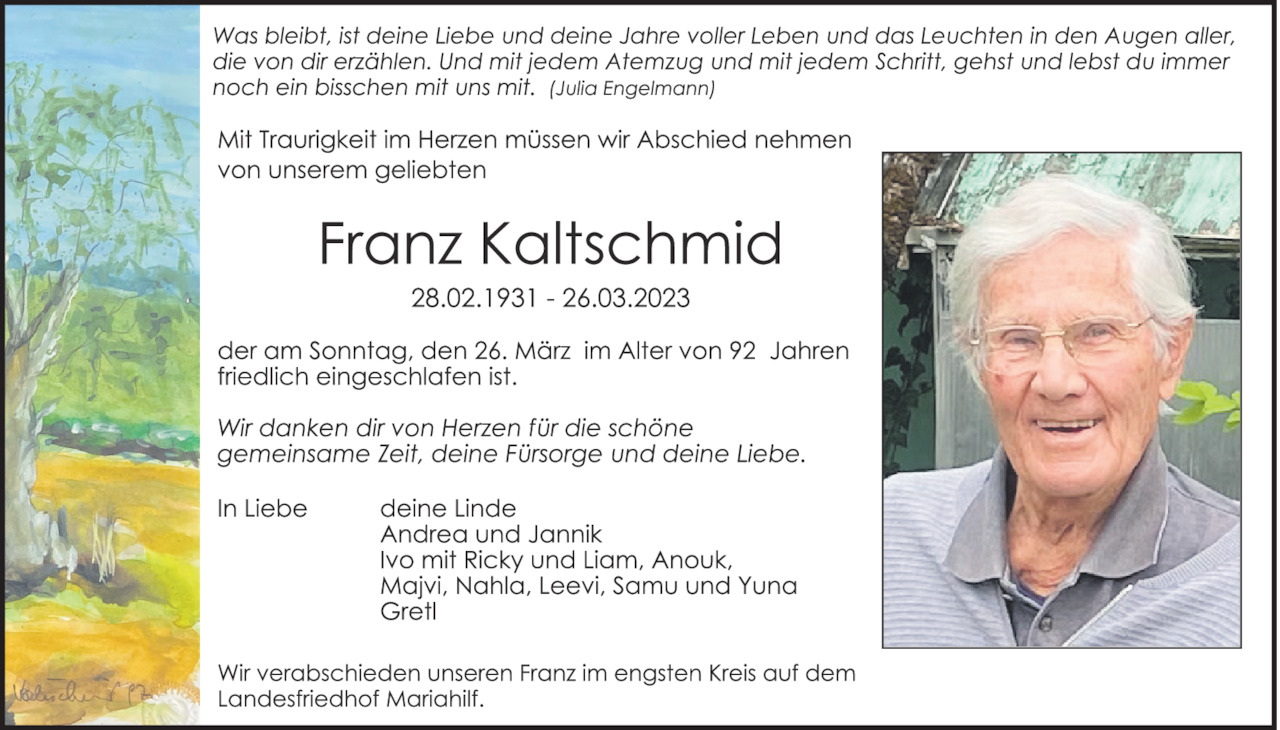 Franz Kaltschmid Bild