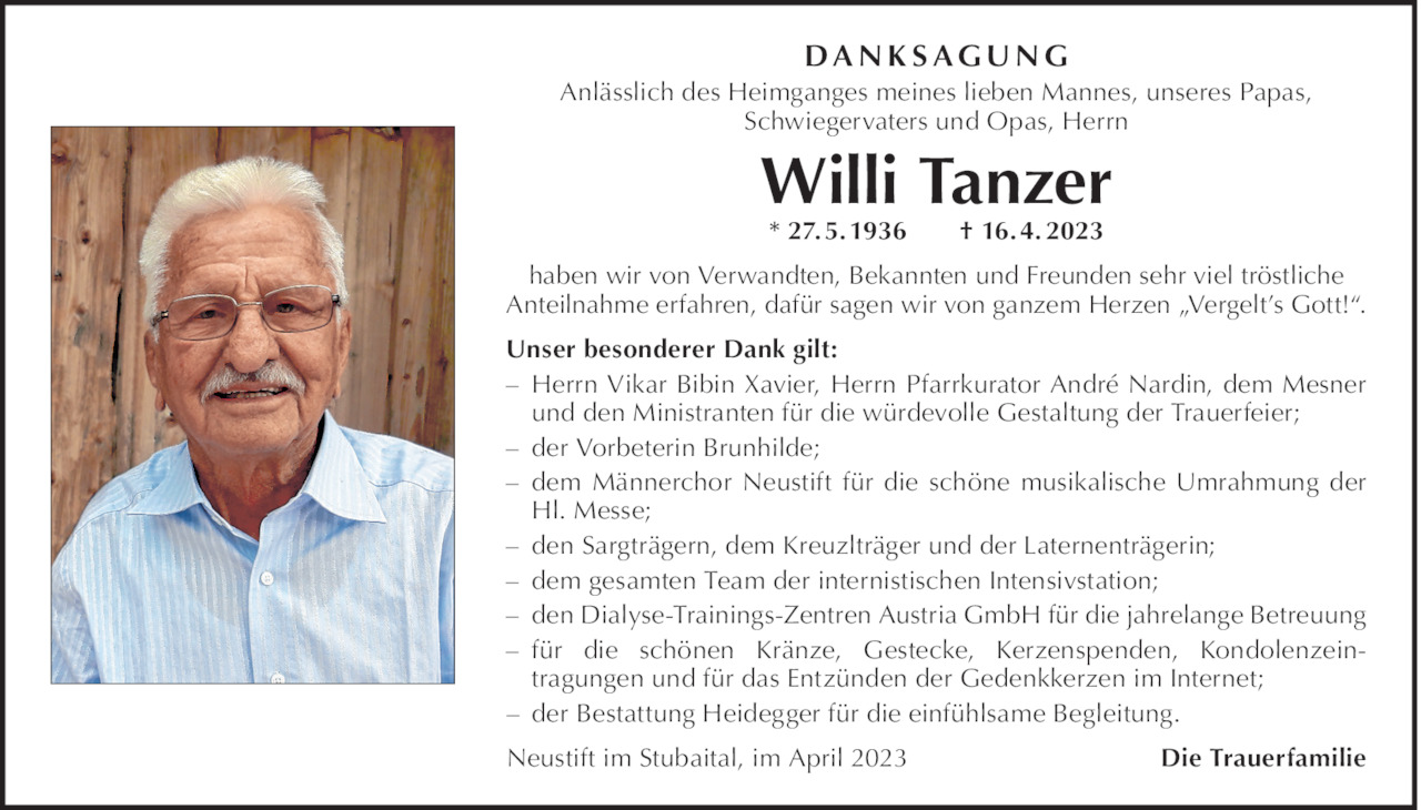 Willi Tanzer Bild