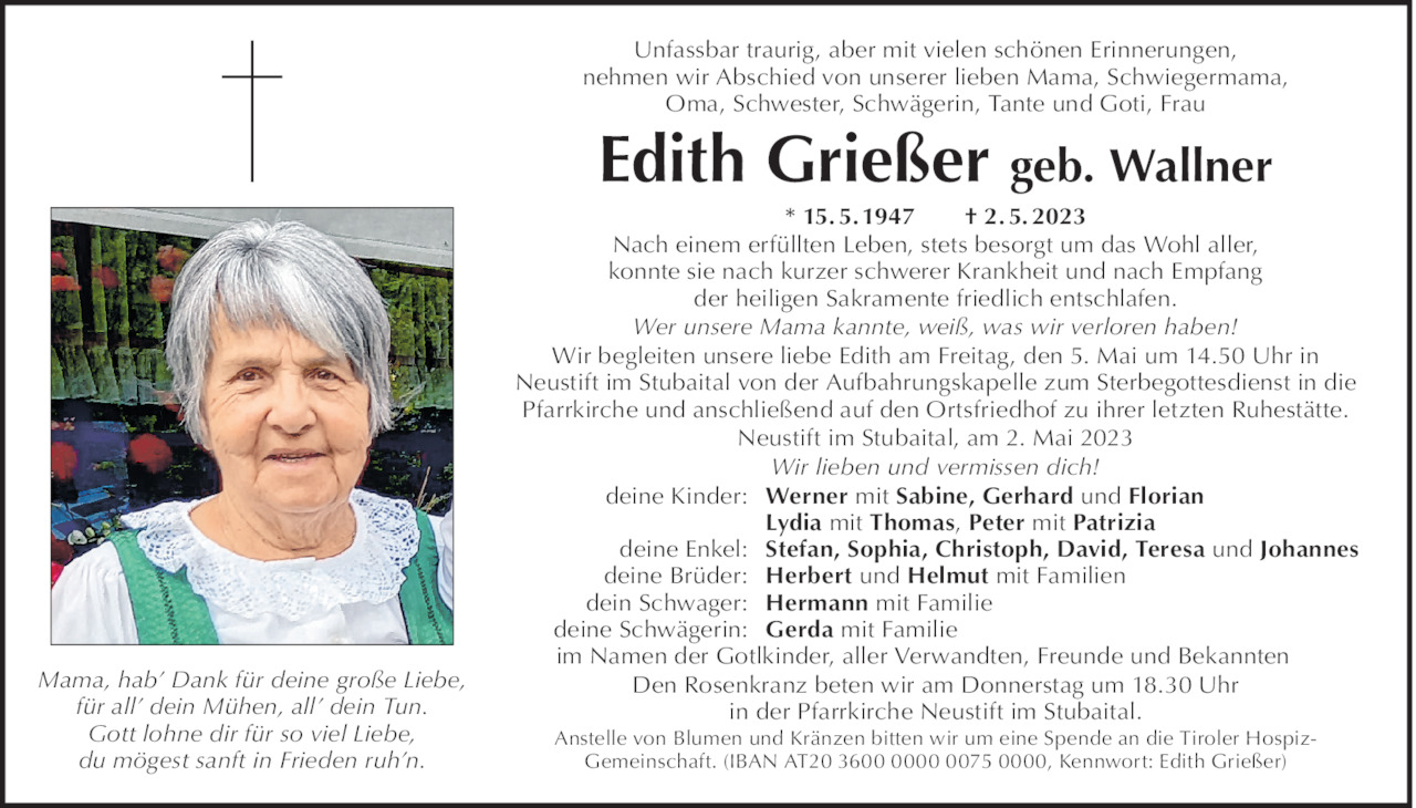 Edith Grießer Bild