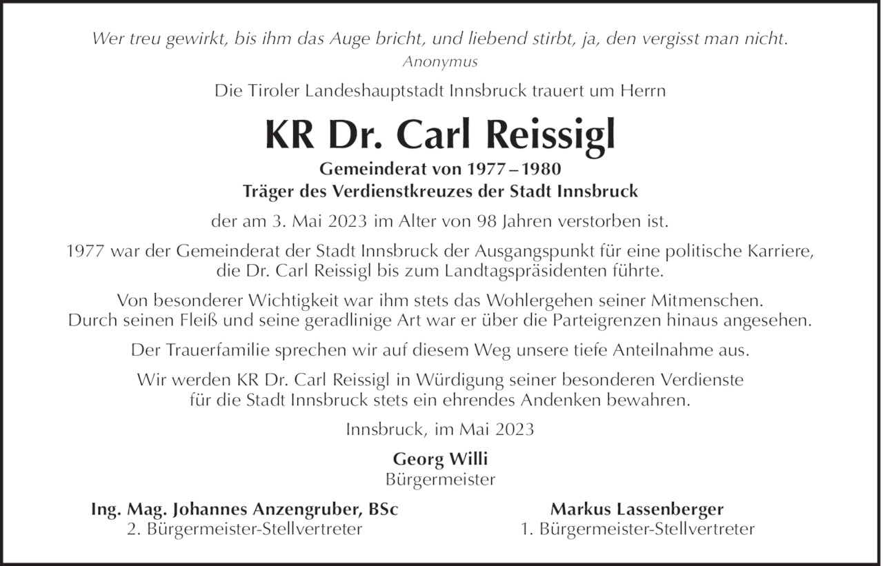 Carl Reissigl Bild